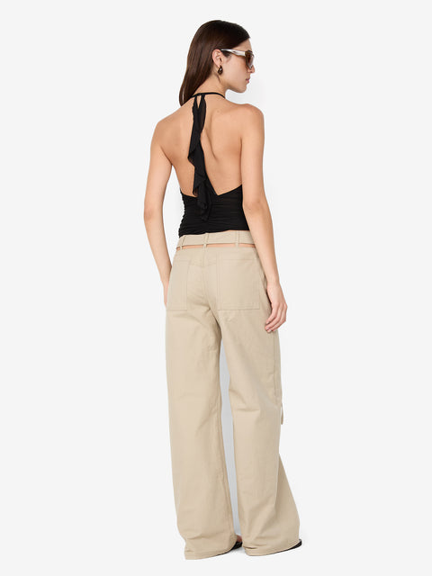 WINNIE FRILL TOP - BLACK