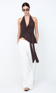 VINNIE WIDE LEG PANT - WHITE