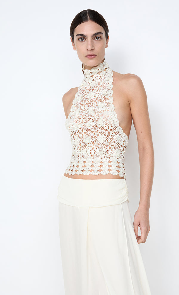 ANIA HALTER TOP - IVORY
