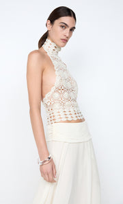 ANIA HALTER TOP - IVORY