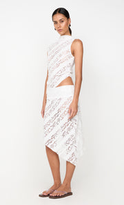 HENRIETTA ASYM TOP - WHITE
