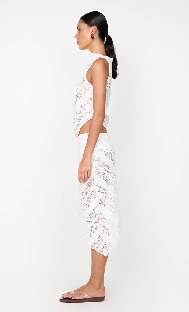 HENRIETTA ASYM TOP - WHITE