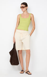 LANA SQUARE NECK TANK - LIME