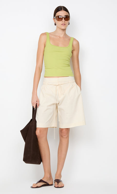 LANA SQUARE NECK TANK - LIME