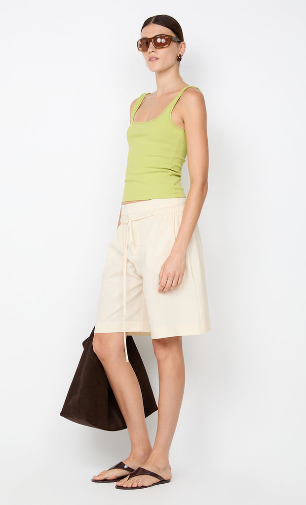 LANA SQUARE NECK TANK - LIME