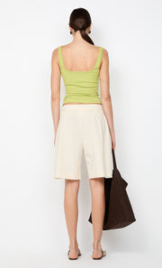 LANA SQUARE NECK TANK - LIME