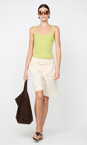 LANA SQUARE NECK TANK - LIME