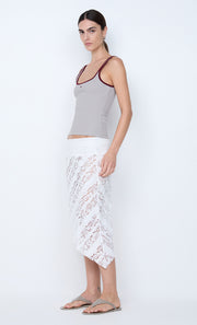 LANA SQUARE NECK TANK - DOVE GREY / PLUM
