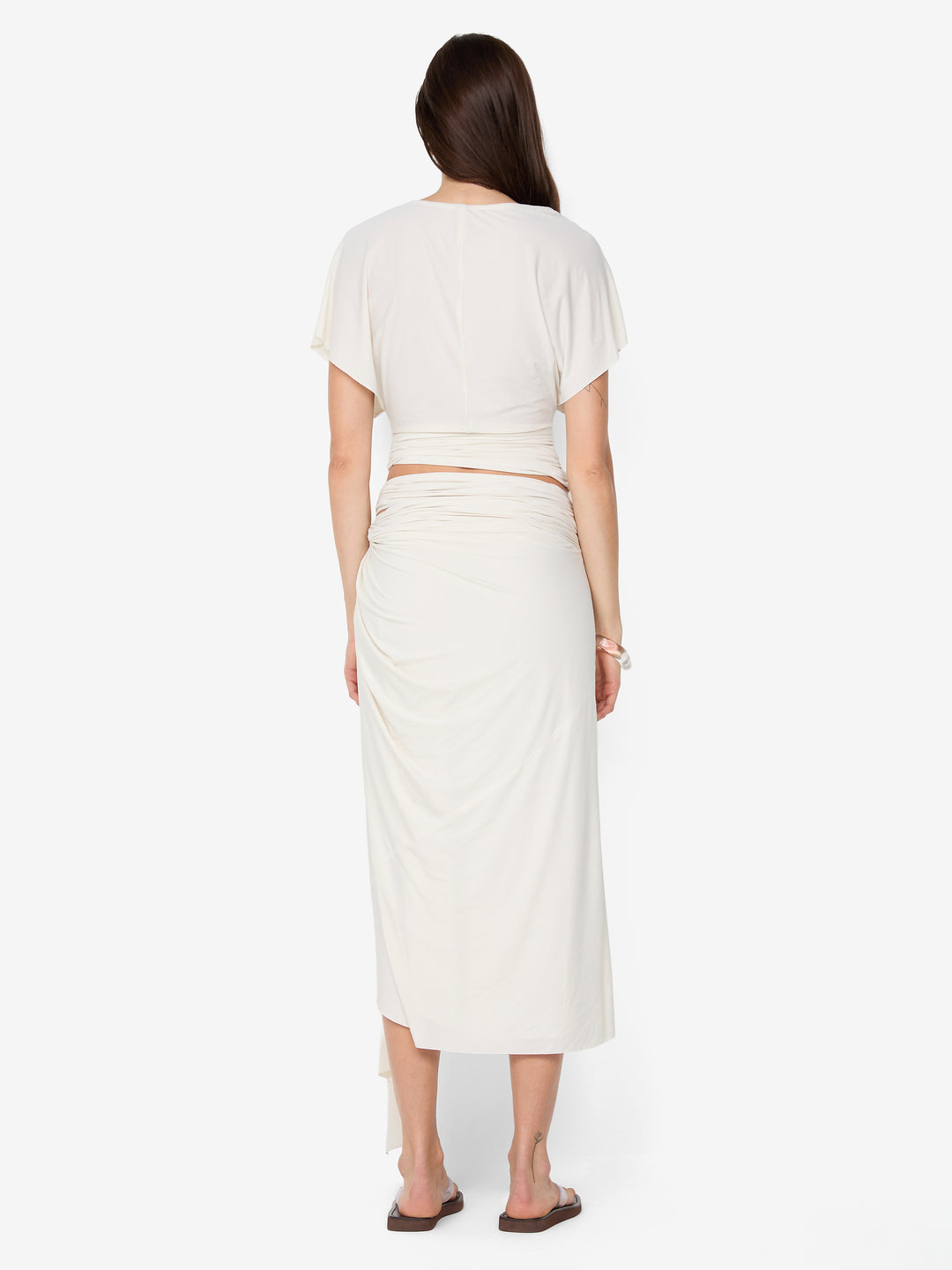 CLEMENTINE DRAPE SKIRT - VANILLA