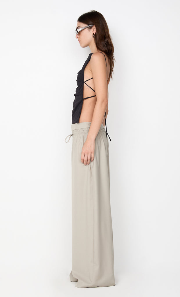 ALLIRA TIE TOP - BLACK