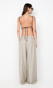 ALLIRA TIE TOP - BLACK