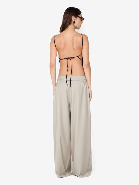 ALLIRA TIE TOP - BLACK