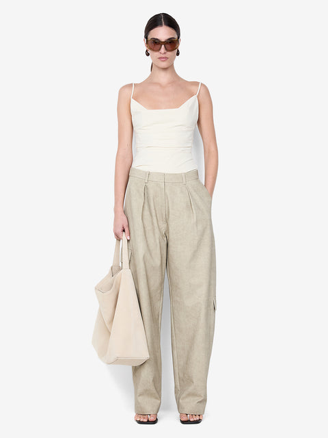 REID COWL TOP - VANILLA