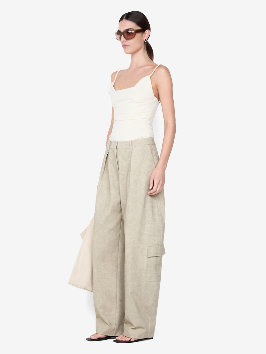 REID COWL TOP - VANILLA