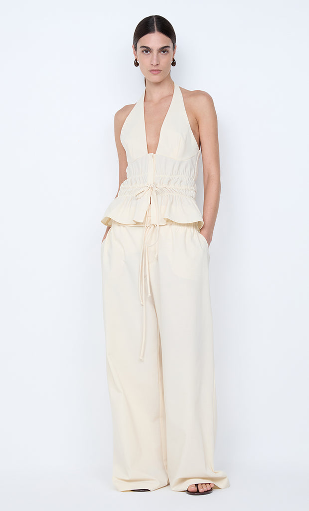 ASTRID WIDE LEG PANT - ECRU