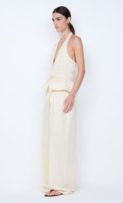 ASTRID WIDE LEG PANT - ECRU