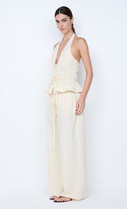ASTRID WIDE LEG PANT - ECRU