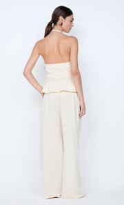 ASTRID HALTER TOP - ECRU