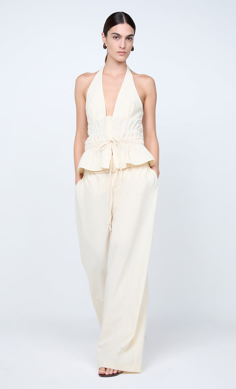 ASTRID WIDE LEG PANT - ECRU