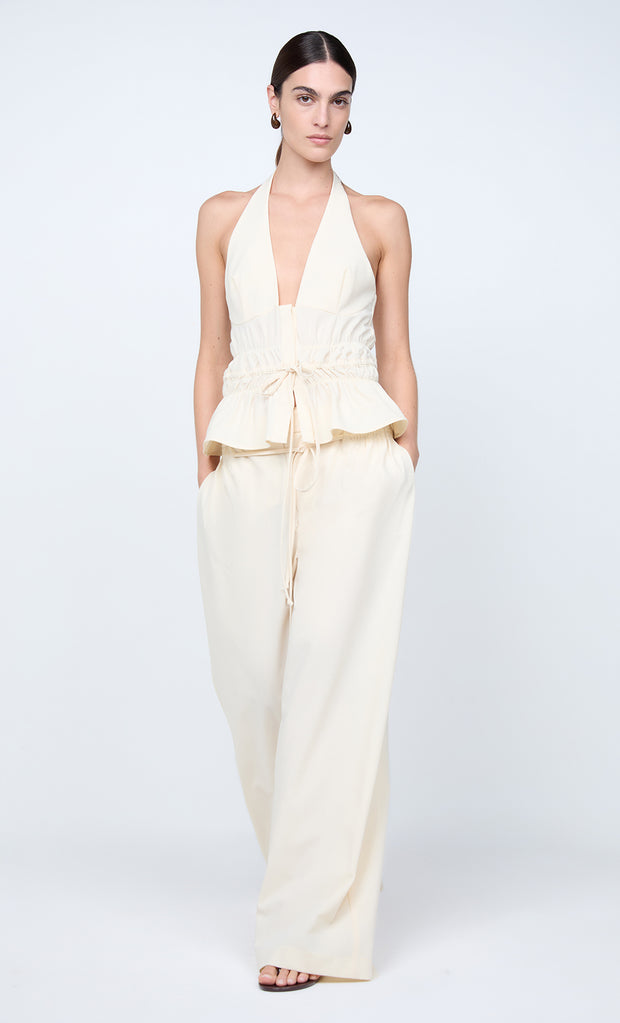 ASTRID WIDE LEG PANT - ECRU