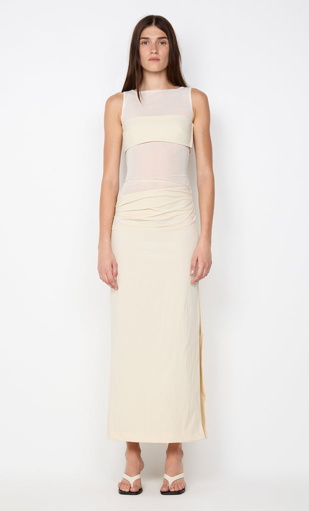 REID ASYM SKIRT - VANILLA