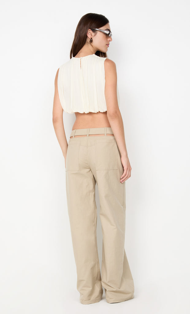AZULA WIDE LEG PANT - STONE/GREY