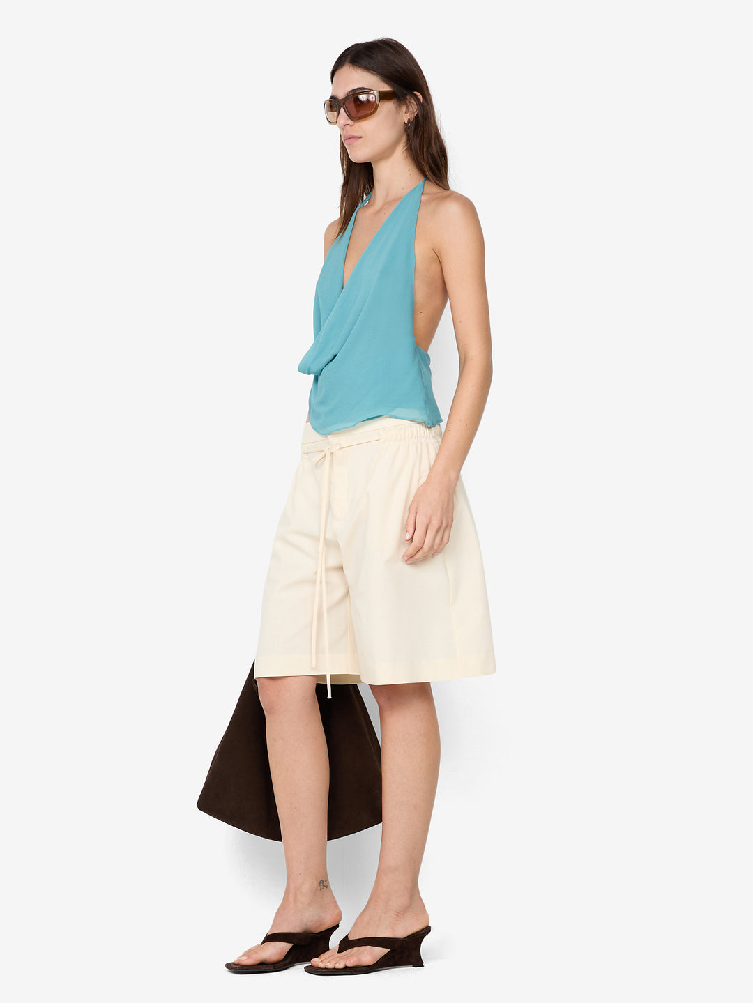 LANDON HALTER TOP - DEEP SEAFOAM