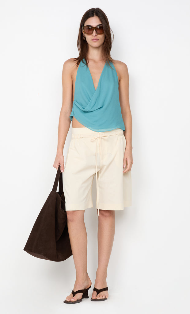 LANDON HALTER TOP - DEEP SEAFOAM