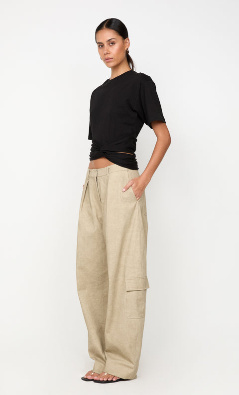 CYPRUS TWIST TEE - BLACK