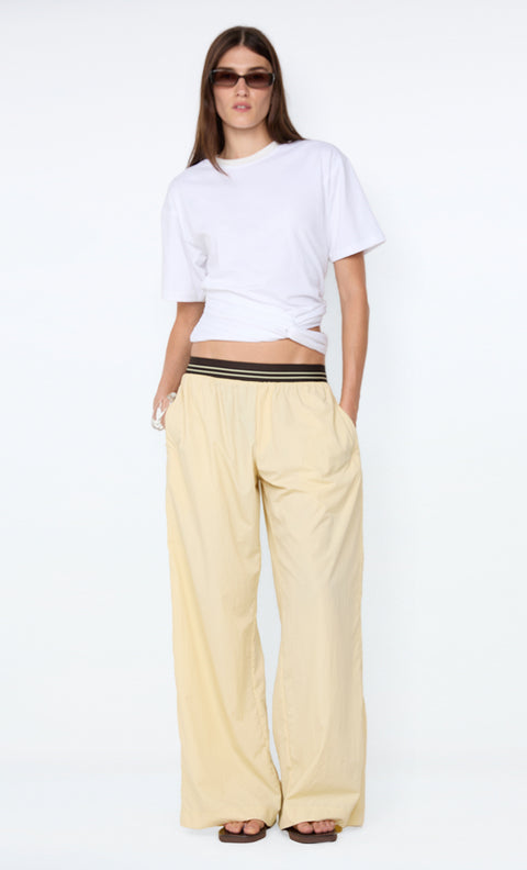 JERRI WIDE LEG PANT - BUTTER