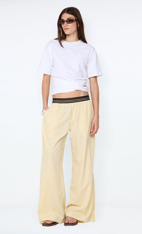 JERRI WIDE LEG PANT - BUTTER