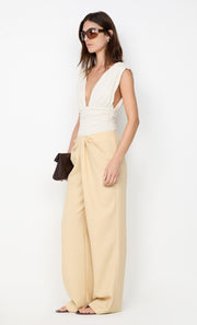 CLEMENTINE GATHERED TOP - VANILLA