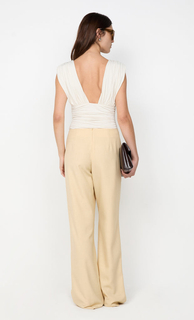 CLEMENTINE GATHERED TOP - VANILLA