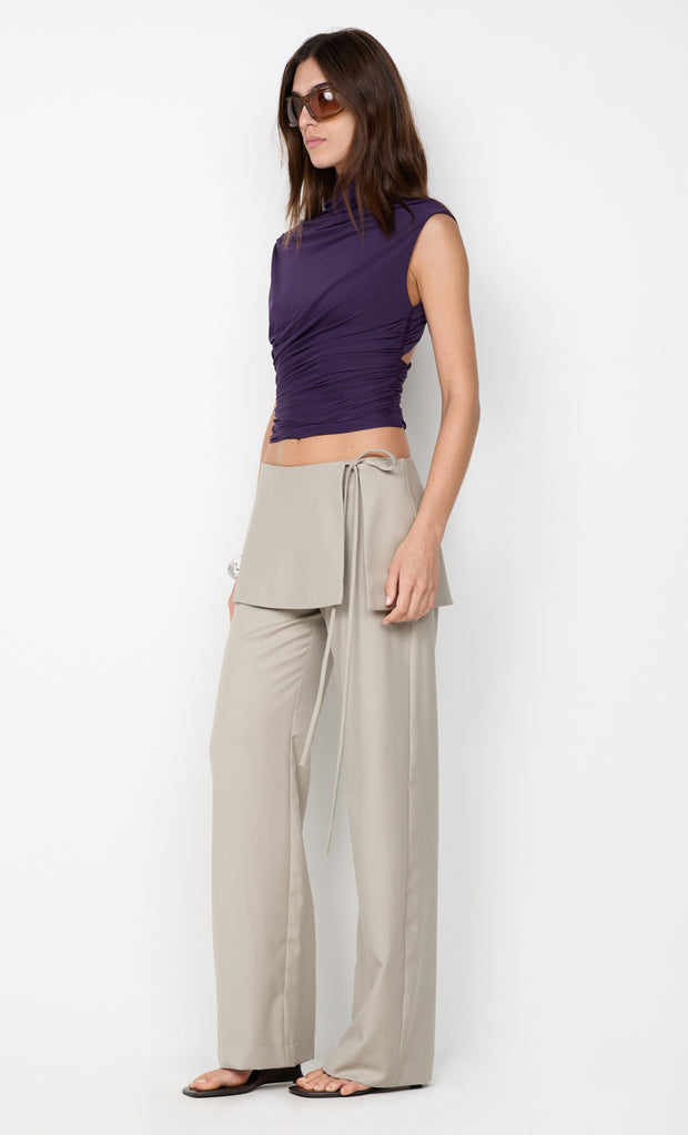 LEILAH ASYM TOP - DEEP VIOLET