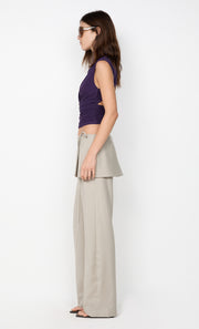 LEILAH ASYM TOP - DEEP VIOLET