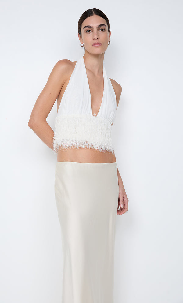 FINLEY HALTER TOP - WHITE