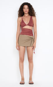 AYLA CUT OUT TOP - RUST