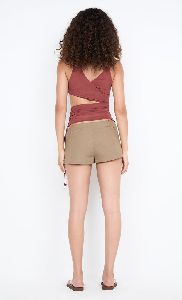 AYLA CUT OUT TOP - RUST