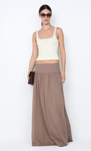 MARLOWE MAXI SKIRT - TAUPEE