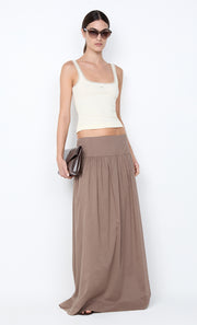 MARLOWE MAXI SKIRT - TAUPEE
