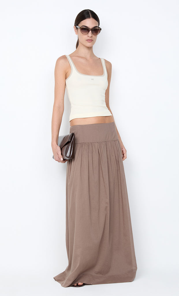 MARLOWE MAXI SKIRT - TAUPEE