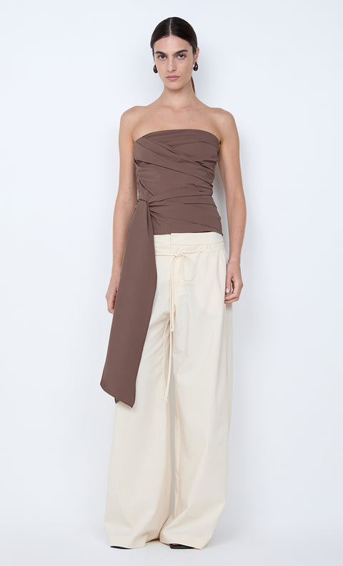BELLE STRAPLESS TOP - MILK CHOCOLATE