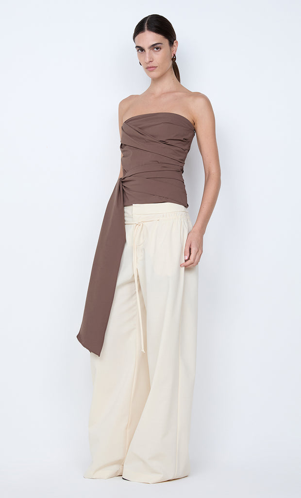 BELLE STRAPLESS TOP - MILK CHOCOLATE