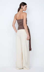 BELLE STRAPLESS TOP - MILK CHOCOLATE