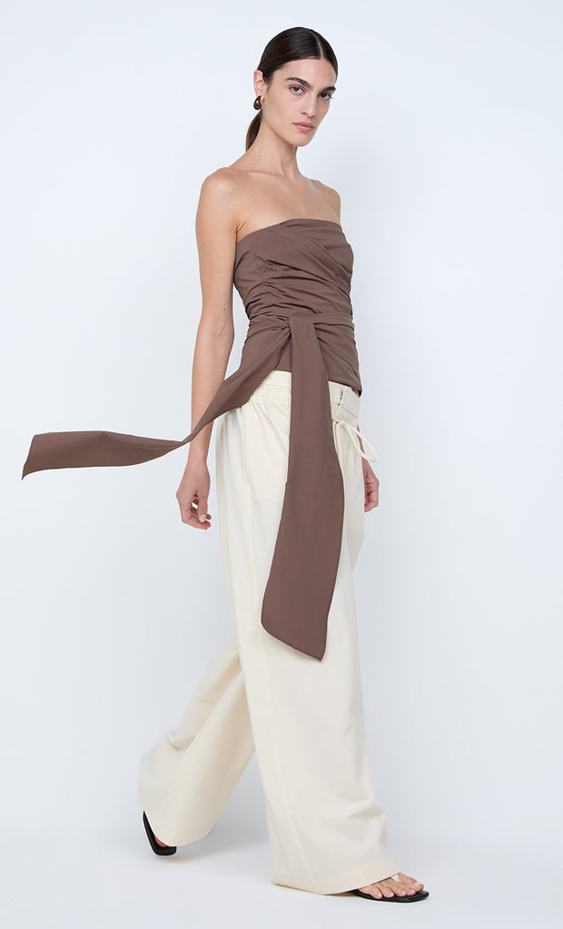 BELLE STRAPLESS TOP - MILK CHOCOLATE