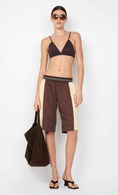 JERRI LONG SHORT - CHOC/BUTTER CREAM
