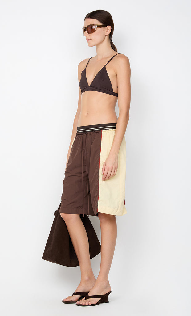 JERRI LONG SHORT - CHOC/BUTTER CREAM