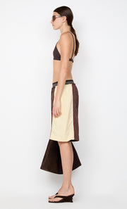 JERRI LONG SHORT - CHOC/BUTTER CREAM