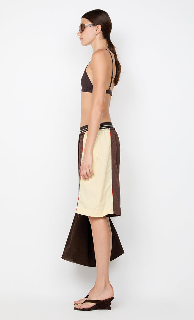 JERRI LONG SHORT - CHOC/BUTTER CREAM