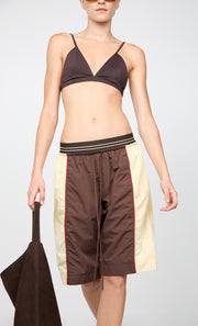 JERRI LONG SHORT - CHOC/BUTTER CREAM
